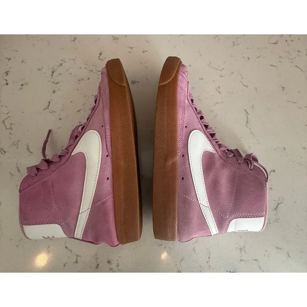 Nike Blazer Mid '77 Women's 7.5 Suede Pink Gum Sole Sneakers
